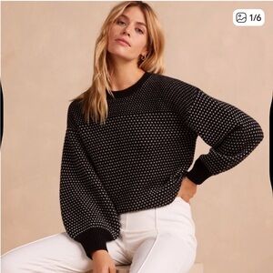 Summersalt The Luxe Cashmere Wool Blend Mix Stitch Sweater - Small